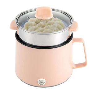 Kochtopf Elektrischer, Hot Pot Ramen Cooker, Antihaft Cooking Pot mit Dämpfkorb - Bild 1 von 16