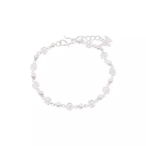 Trendy Flower Butterfly Charm Zinc Alloy Bracelet Unisex Jewelry Gift For Her - Picture 1 of 8