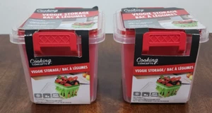 Cooking Concepts Veggie Storage Fruit Container Freezer Dishwasher Safe Set of 2 - Picture 1 of 4