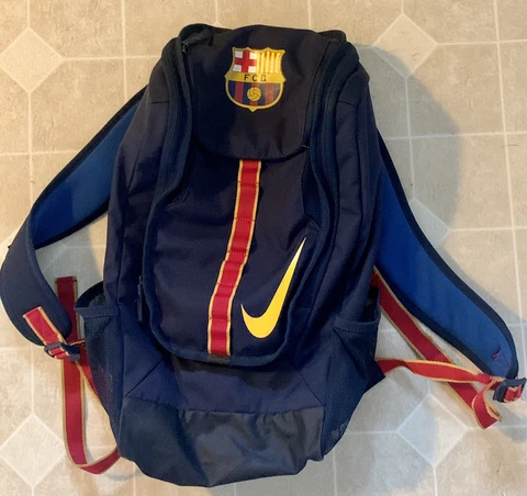 Nike FC Barcelona FCB Stadium Football Soccer School Book Bag Backpack  Rare Cover