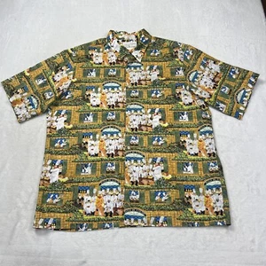 Reyn Spooner Guy Buffet Hawaiian Shirt Mens Large Chefs Ecole de Cuisine Paris - Picture 1 of 5