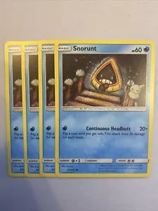 Carte Pokemon 4x Snorunt 47/236 Playset Eclissi Cosmica NM/M - Foto 1 di 1