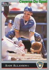 510   ANDY ALLANSON    MILWAUKEE BREWERS  BASEBALL CARD LEAF 1992