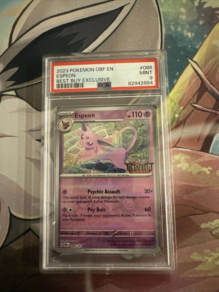 Espeon 86/197 Stamped Best Buy Promo PSA 9 - Image 1 of 1