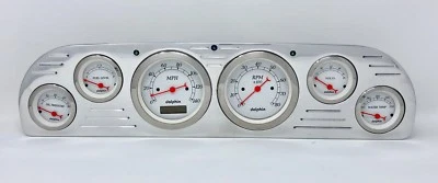 1957 1958 1959 1960 Ford Truck 6 Gauge Dash Cluster White - Image 1 of 4