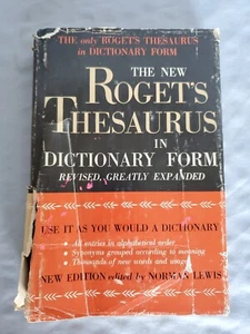 New Roget's Thesaurus in Dictionary Form ed Norman Lewis-Vin (1961) Hardcover - Imagen 1 de 9