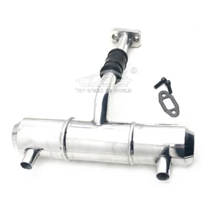 RC 1/5 Aluminium zwei doppelt abgestimmte Auspuffrohre passend für HPI Rovan KM BAJA 5B 5T 5SC SS - Bild 1 von 6