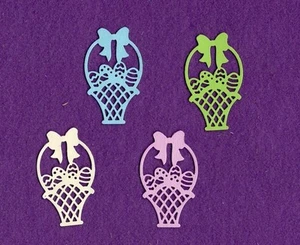 CESTA DE PASCUA con huevos troquelados para tarjetas de álbum de recortes - Imagen 1 de 1