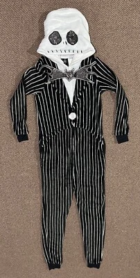 Nightmare Before Christmas One Piece Youth Size XS Jack Skellington Black #0797 - Image 1 of 4