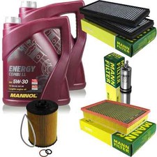 MANN-FILTER Control Set MANNOL 10L Energy Comby LL 5W-30 for BMW 7 Series 750i