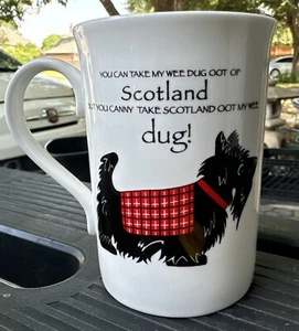 Highland China Mug Scottie Dog Scottish Slogan Made In Scotland Terrier “my Dug” - Picture 1 of 6