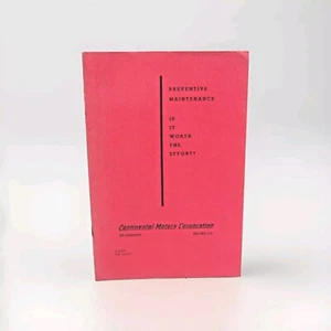 Manual de Mantenimiento Preventivo MOTORES CONTINENTALES X 27056 PM 12-5-57 #PM-71 - Imagen 1 de 9