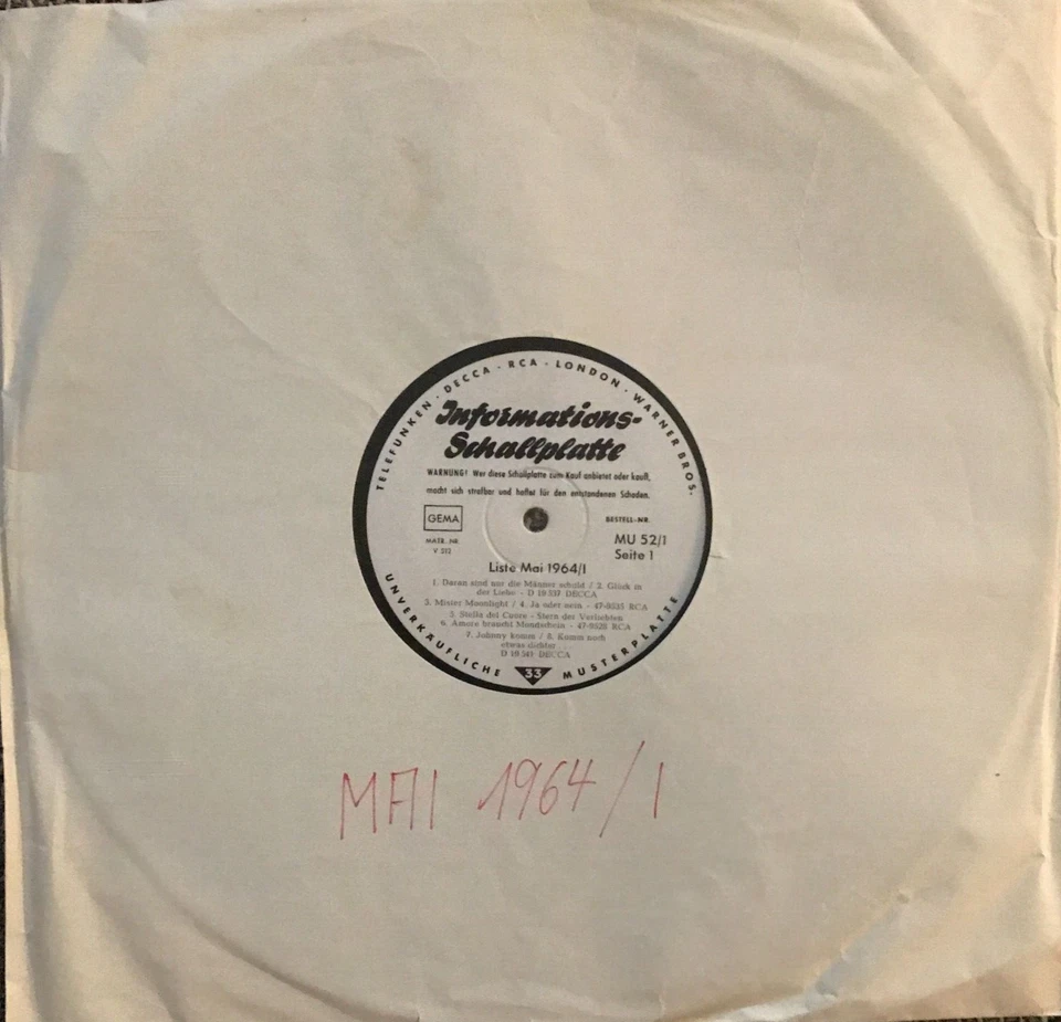 ♫ INFO LP 1964 Sylvie Vartan MICHAEL HOLM Ingela Brander HARALD JUHNKE Dobbs EX♫ - Bild 1 von 1