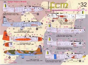 FCM Decals 1/72 LOCKHEED F-80 T-33 SHOOTING STAR International Service - Picture 1 of 4