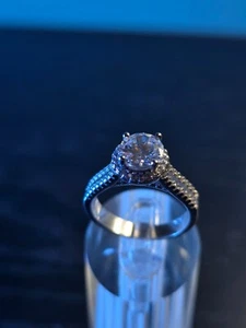 Victoria wieck pave setting vintage 925 sterling silver ring Size 8 3/4 stunning - Picture 1 of 9