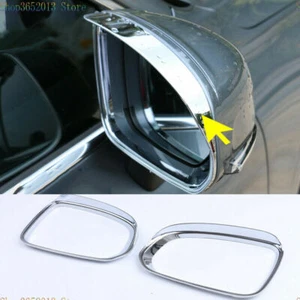2X For Volvo XC60 2018-2021 Chrome Rearview Mirror Rain Eyebrow cover decor Trim - Picture 1 of 5