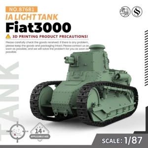 SSMODEL SS87681 1/87 HO Escala Ferrocarril Militar Modelo Kit IA Fiat3000 Tanque Ligero - Imagen 1 de 5