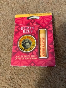 BURT'S BEES 2pc Set HAND SALVE 100% Natural BEESWAX, PEPPERMINT LIP BALM Boxed - Picture 1 of 1