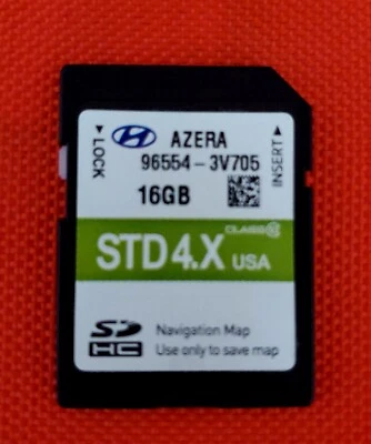 AZERA 96554-3V705 16GB  GPS Navigation DATA SD Card U.S Map Genuine STD 4.X usa  - Image 1 of 4