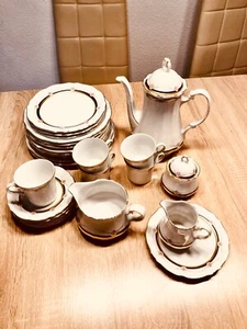 Marktleuthen Porzellan Winterling Kaffeservice 25 Teilig Rosendecor Gold Top!!! - Bild 1 von 10