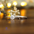 2 Carat Round Cut Moissanite Bridal Set Engagement Ring Solid 14K White Gold