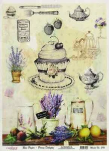Papel de arroz A/4 para álbum de recortes hoja artesanal - violeta dulce - Imagen 1 de 1