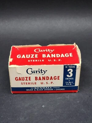 Vintage Curity Gauze Bandage Sterile U.S.P - OPEN Box from 1950's - Image 1 of 4