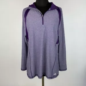 C9 By Champion L Lila Teilreißverschluss Pullover Langarm Mesh Akzente DB1a - Bild 1 von 10