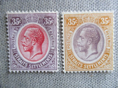Straits Settlements, Scott#196-197, MH Cover