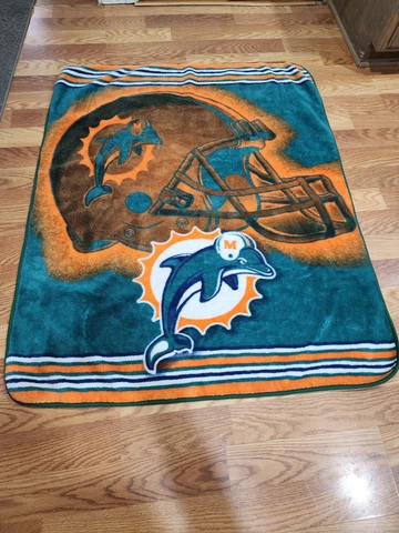 NFL Miami Dolphins Throw Blanket 60”x50” The Northwest Company Football Cover
