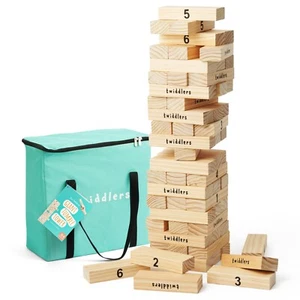 Giant Wooden Tumble Tower Garden Game - 2 Sizes Perfect for Weddings - Picture 1 of 15