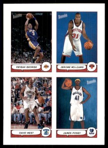 2004-05 Bazooka 4-on-1 Stickers Devean George/Jerome Williams/David West/James