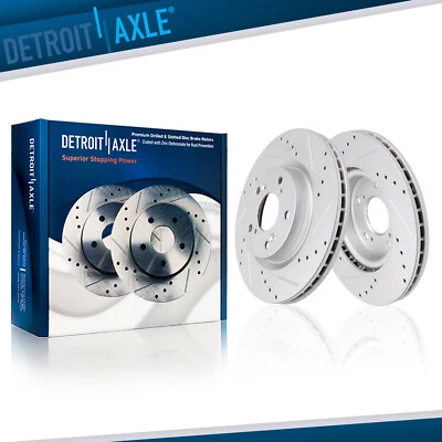 11.54'' Front Drilled and Slotted Disc Brake Rotors Set for Honda Accord Civic — 第 1/4 张图片