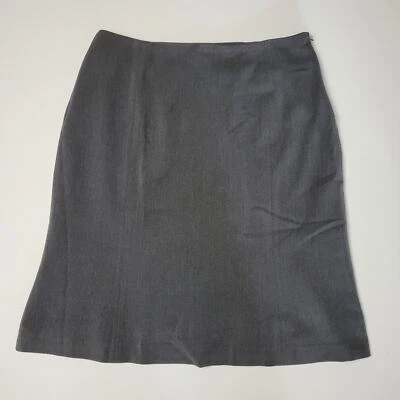 Falda lápiz Travel Smith para mujer talla 16 dobladillo acampanado elástico cremallera lateral forrada gris Foto 1 de 4