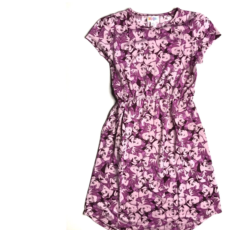 NWT Disney Little Mermaid Flounder Lularoe Mae Girls Dress MULTIPLE COLORS - Imagem 1 de 1