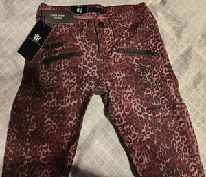 Rock & Republic Tipsy Cheetah Banshee super dünne niedrige Jeans *Größe 2M* neu mit Etikett - Bild 1 von 8