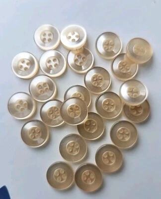   Light Orange Buttons, 4 Hole Sewing/Crafts Buttons 0.47" 24 Pieces  - Image 1 of 4