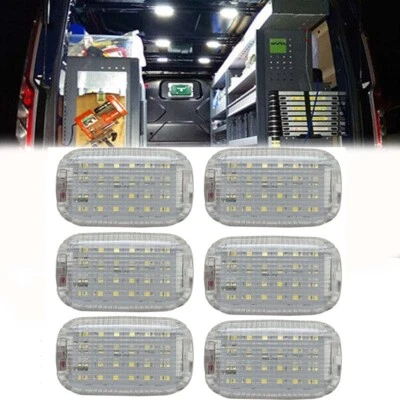 6x LED Interior Dome Cargo Lights Lamp For Ford Transit 150 250 350 HD 2015-2024 - Imagem 1 de 4