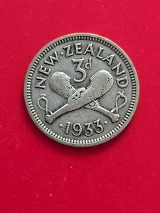 New Zealand 1933 Threepence - Foto 1 di 2