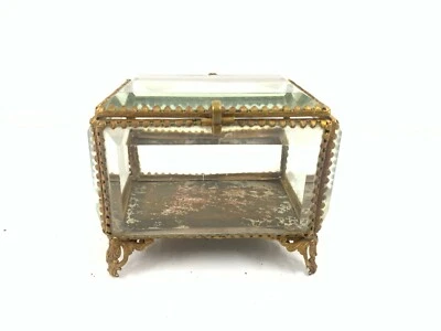 Caja de botella de perfume antiguo | Joyero de cristal Foto 1 de 4