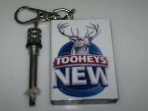 Tooheys Custom Match Survival Flint Cigarette Lighter Fire Gift Key Ring - Picture 1 of 2