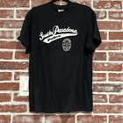 D.A.R.E. Kurzarmiges schwarzes South Pasadena Polizei Damenhemd Vintage Größe L
