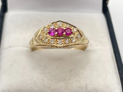 9ct Gold Ruby & Diamond Cocktail Ring. Goldmine Jewellers. - Image 1 of 4
