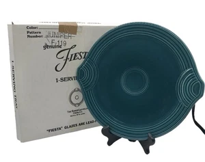 HLC Fiesta Ware 12” Round Serving Tray Cake Plate Juniper Green F-119 /b - Picture 1 of 5