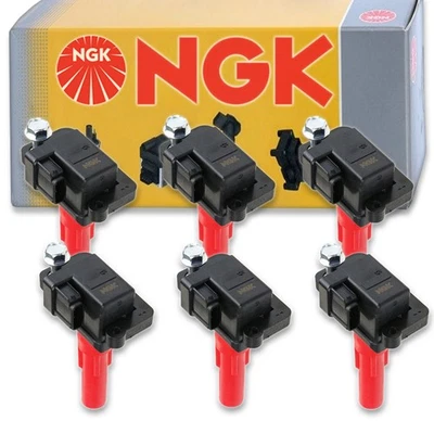 6 pcs NGK Ignition Coil for 2006-2007 Subaru B9 Tribeca 3.0L H6 - Spark Plug ji - Image 1 of 4