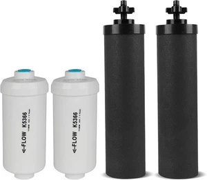 Gravity Water Filter Replacement,for Berkey® 10 inch and 6 inch, Black/White  - Picture 1 of 6
