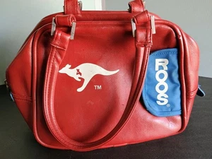 Vintage Kangaroos Roos rot Leder klein 16" Reise Umhängetasche Tasche kostenloser Versand - Bild 1 von 8
