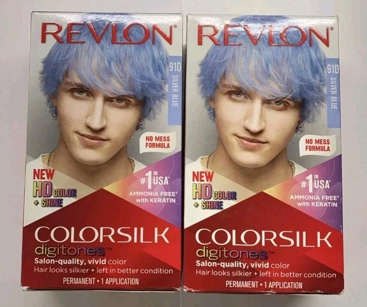 8x Revlon Colorsilk 91D Silver Blue – Jack Frost Christmas Hair Dye Color Deal