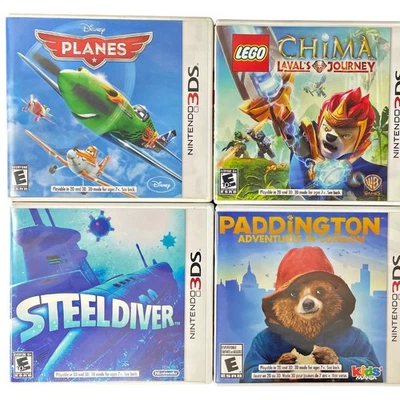 Aviones, Steel Diver, Chima Laval, Paddington - Lote de (4) Juegos Nintendo 3DS  Foto 1 de 3