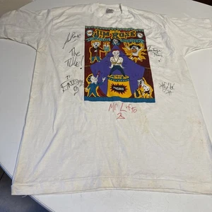 Vintage 90s Jim Rose Circus Sideshow Signed White T-Shirt XL Original - Bild 1 von 13